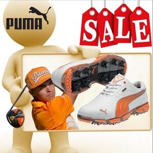 Puma AMP CELL FUSION Rickie Fowler super GOLF Cleat Shoe Men 12 (RARE) “video”